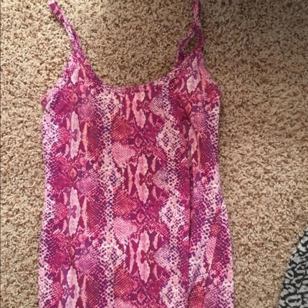 Pink Snake Skin Pattern Tank